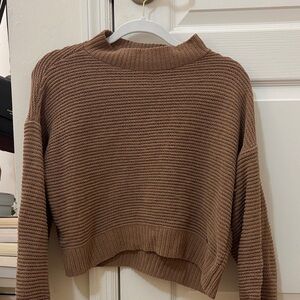 Hollister Brown Ribbed Turtleneck Sweater